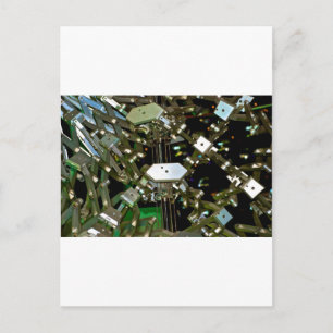 Mechanische Flex-Abstraktion Postkarte