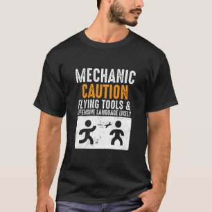 Mechanische Flugwerkzeuge mit Vorsicht, Witziger I T-Shirt