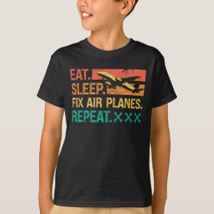 Mechanische Flugzeug zum Essen von Schlaf-Fix T-Shirt
