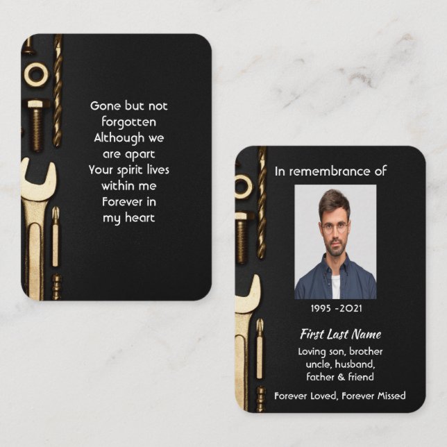 Mechanische Foto Visitenkarte (Vorne/Hinten)