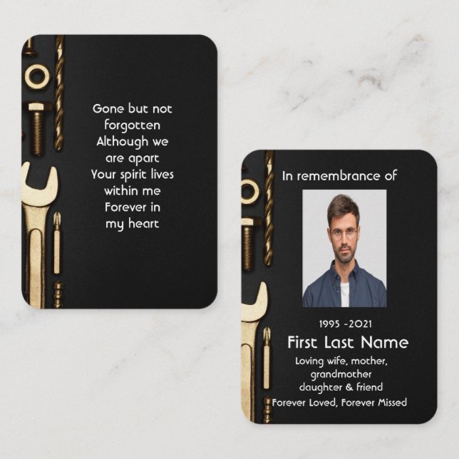 Mechanische Foto Visitenkarte (Vorne/Hinten)