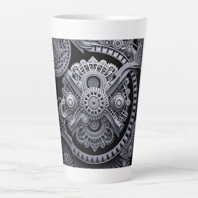 Mechanische Fraktal Latte Tasse (Vorderseite)
