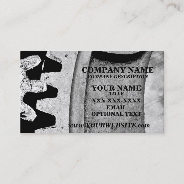 MECHANISCHE GÄNGE - Visitenkarte-Schablone Visitenkarte (Vorderseite)