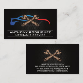 Mechanische Garage | Logo für Sportwagen Visitenkarte