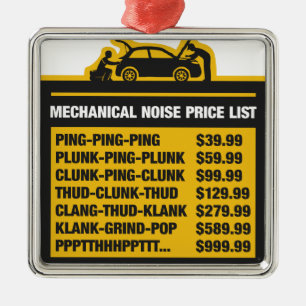 Mechanische Geräusch-Preisliste Ornament Aus Metall