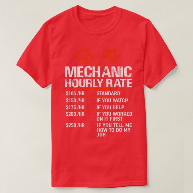 Mechanische Geschenkgutscheine pro Stunde T-Shirt (Design vorne)