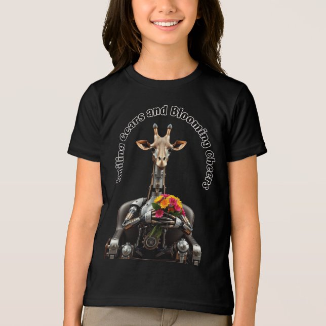 Mechanische Giraffe Tri-Blend Shirt (Vorderseite)