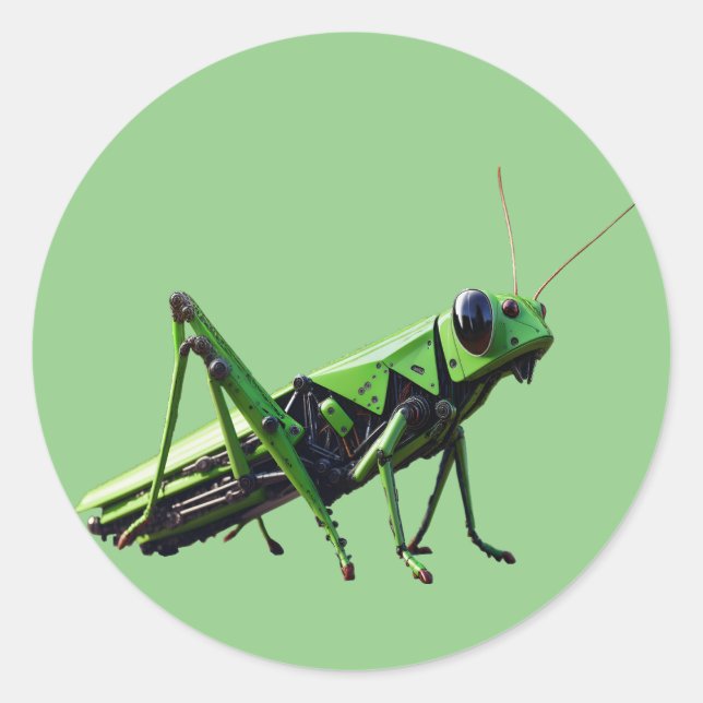 Mechanische Grasshopper-Aufkleber Runder Aufkleber (Vorderseite)
