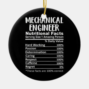 Mechanische Ingenieurnährstoffe Facts Funny Keramik Ornament