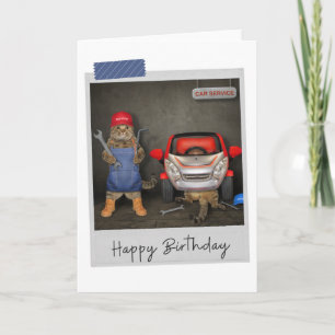 Mechanische Katzen Funny Birthday Card Karte
