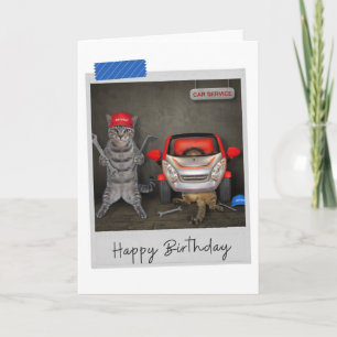 Mechanische Katzen Funny Birthday Card Karte