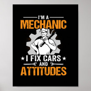 Mechanische Kunst Ich bin ein Mechaniker Ich rep Poster