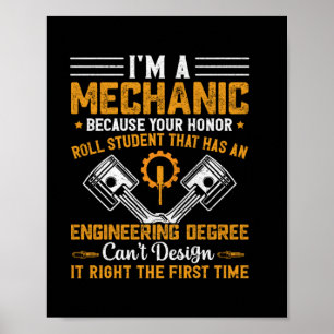 Mechanische Kunst Ich bin ein Mechaniker Poster