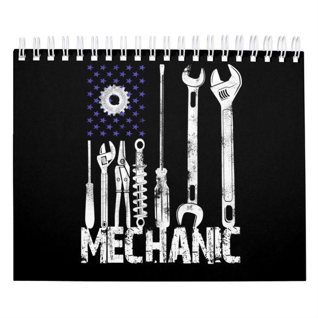 Mechanische Liebhaber| Mechanische Flagge USA Kalender (Titelbild)