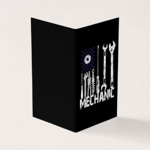 Mechanische Liebhaber  Mechanische Flagge USA Visitenkarten