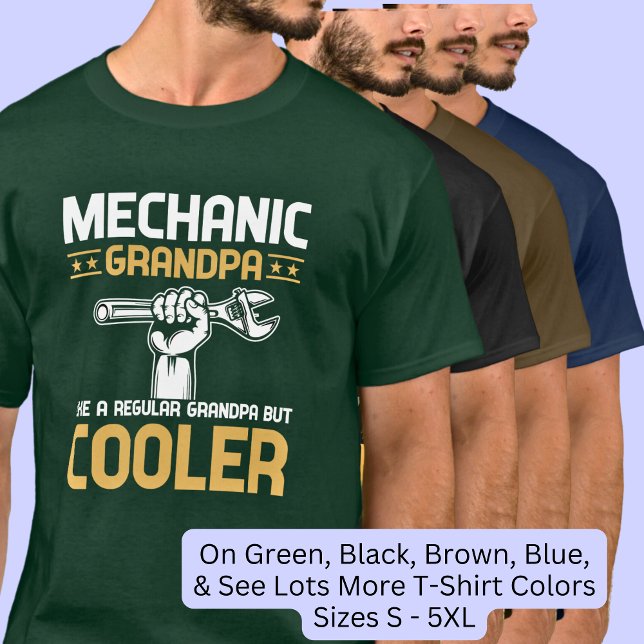Mechanische Opa Cooler mit Schraubenwerkzeug T-Shirt (Von Creator hochgeladen)