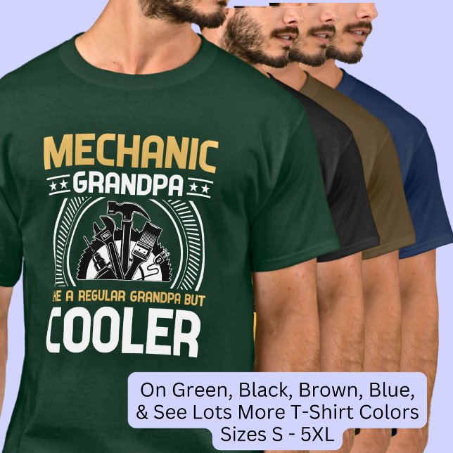 Mechanische Opa Cooler mit Werkzeugen T-Shirt (Von Creator hochgeladen)