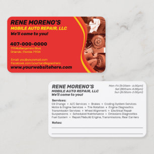 Mechanische Reparatur von Personenkraftwagen, 2 Se Visitenkarte