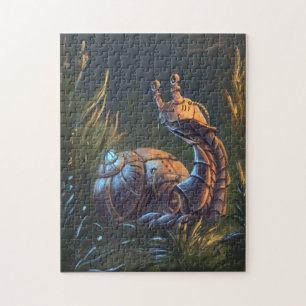 Mechanische Schnecke im Gras Puzzle
