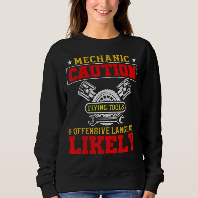 Mechanische Sicherheitstools und Offensive Sprache Sweatshirt (Vorderseite)