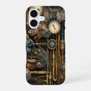 Mechanische Steampunk-Eleganz in Bewegung iPhone 16 Hülle