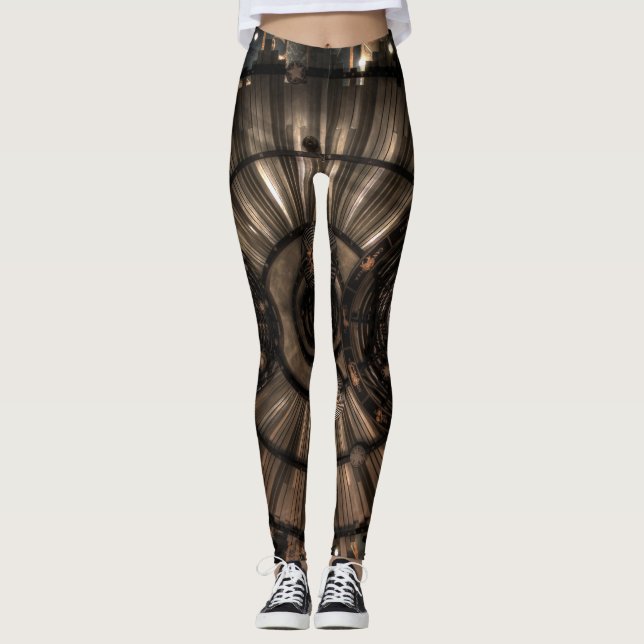 Mechanische Steampunk-Sternbilder Leggings (Vorderseite)