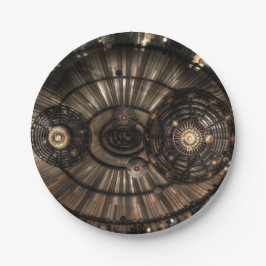 Mechanische Steampunk-Sternbilder Pappteller