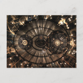 Mechanische Steampunk-Sternbilder Postkarte