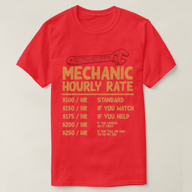 Mechanische Stundensätze Funny Car Kraftrad Gi T-Shirt (Design vorne)