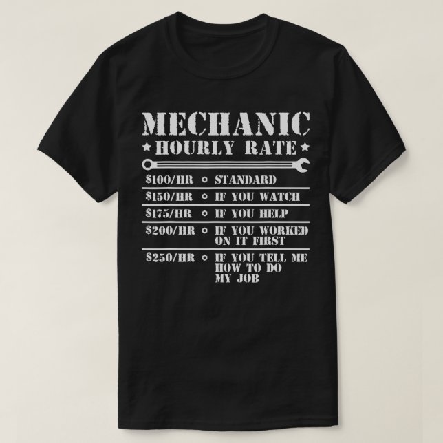 Mechanische Stundensätze Funny Car Kraftrad Gi T-Shirt (Design vorne)
