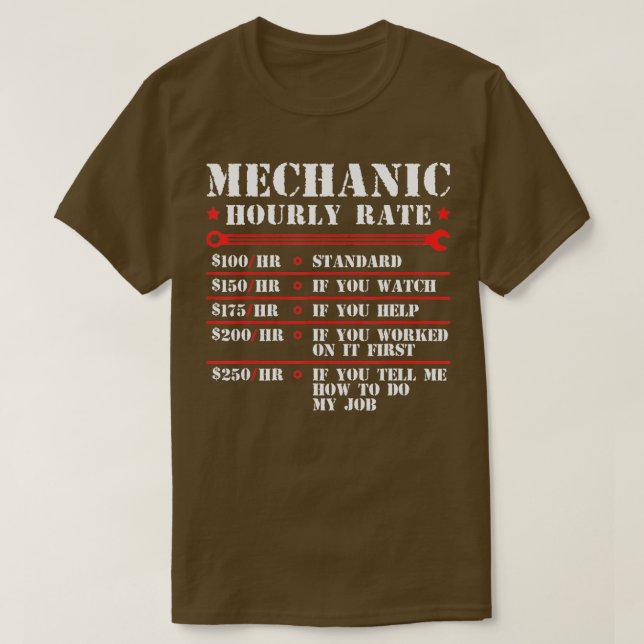 Mechanische Stundensätze Funny Car Kraftrad Gi T-Shirt (Design vorne)