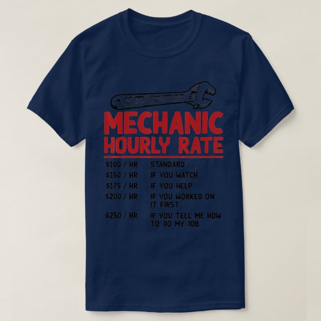 Mechanische Stundensätze Funny Car Kraftrad Gi T-Shirt (Design vorne)