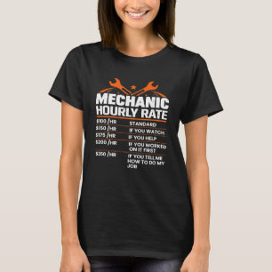 Mechanische Stundensätze für Mechanik und Arbeitst T-Shirt