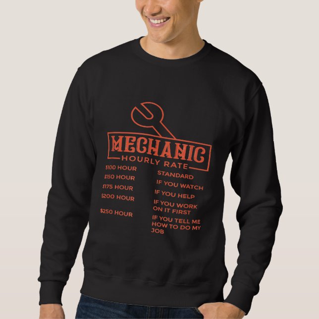 Mechanische Stundensätze Sweatshirt (Vorderseite)