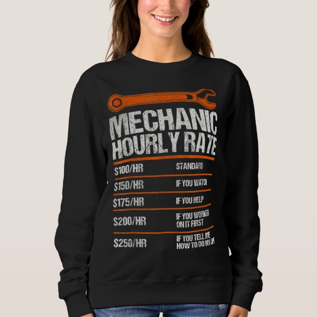 Mechanische Stundensätze Sweatshirt (Vorderseite)