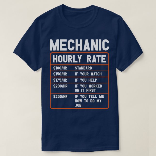 Mechanische StundensätzeTShirt 2 T-Shirt (Design vorne)