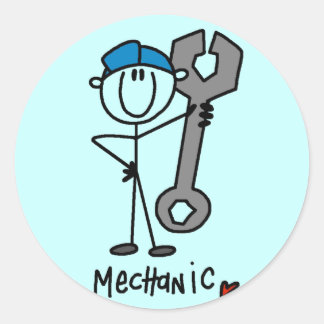 Mechanische T - Shirt und Geschenke Runder Aufkleber