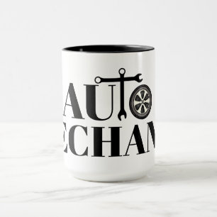 Mechanische Tasse von grafischem Auto