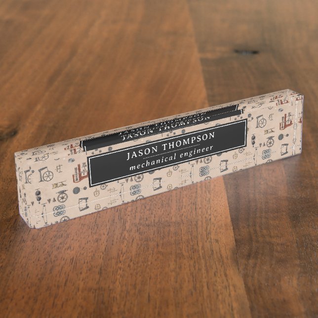 Mechanische technische Bearbeitung für die Antike Namensplakette (Seite)