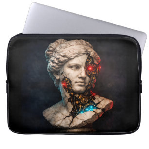 Mechanische Venus: Cyberpunk-Statuen-Kunst Laptopschutzhülle