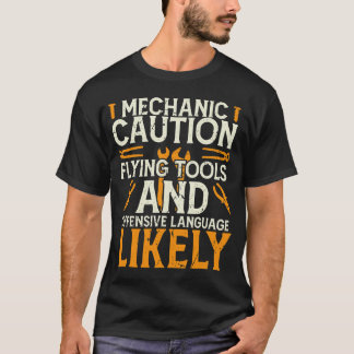 Mechanische Vorsichtsmeldung Funny Auto T-Shirt