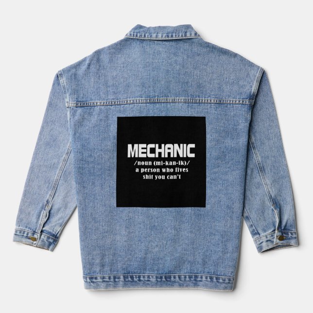 Mechanische Weihnachten Jeansjacke (Rückseite)