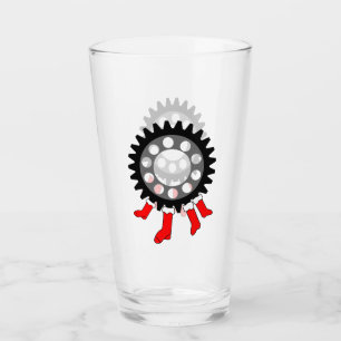 Mechanische Weihnachtsstrümpfe mit Zahnrädern Glas