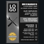 Mechanische Werkzeuge, Auto Mechanik/Reparatur Wer Flyer<br><div class="desc">Mechanische Werkzeuge,  Auto Mechanik & Reparaturen Werbung Flyer durch den Business Card Store.</div>
