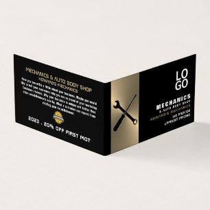 Mechanische Werkzeuge, Auto Mechanik und Reparatur Visitenkarten