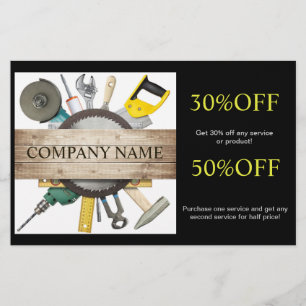 Mechanische Werkzeuge Handyman Carpentry Construct Flyer