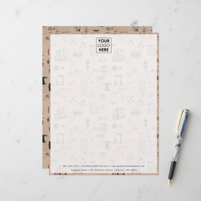 Mechanische wissenschaftliche Kraft für antike Tec Briefbogen (Vorderseite/Rückseite Beispiel)