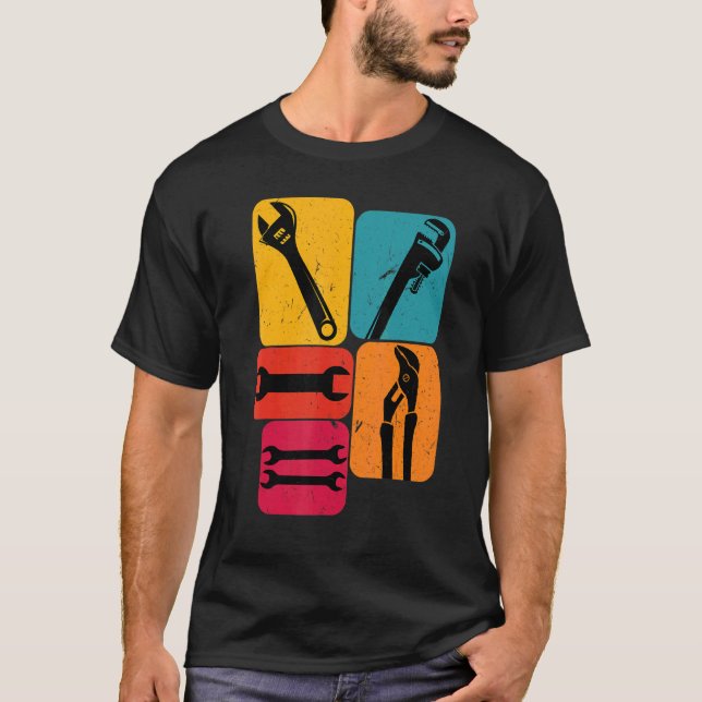 Mechanische Wrenches Retrodesign T-Shirt (Vorderseite)