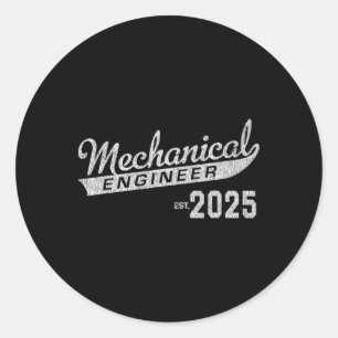 Mechanischer Abschluss 2025 Runder Aufkleber