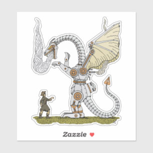 Mechanischer Drache Aufkleber